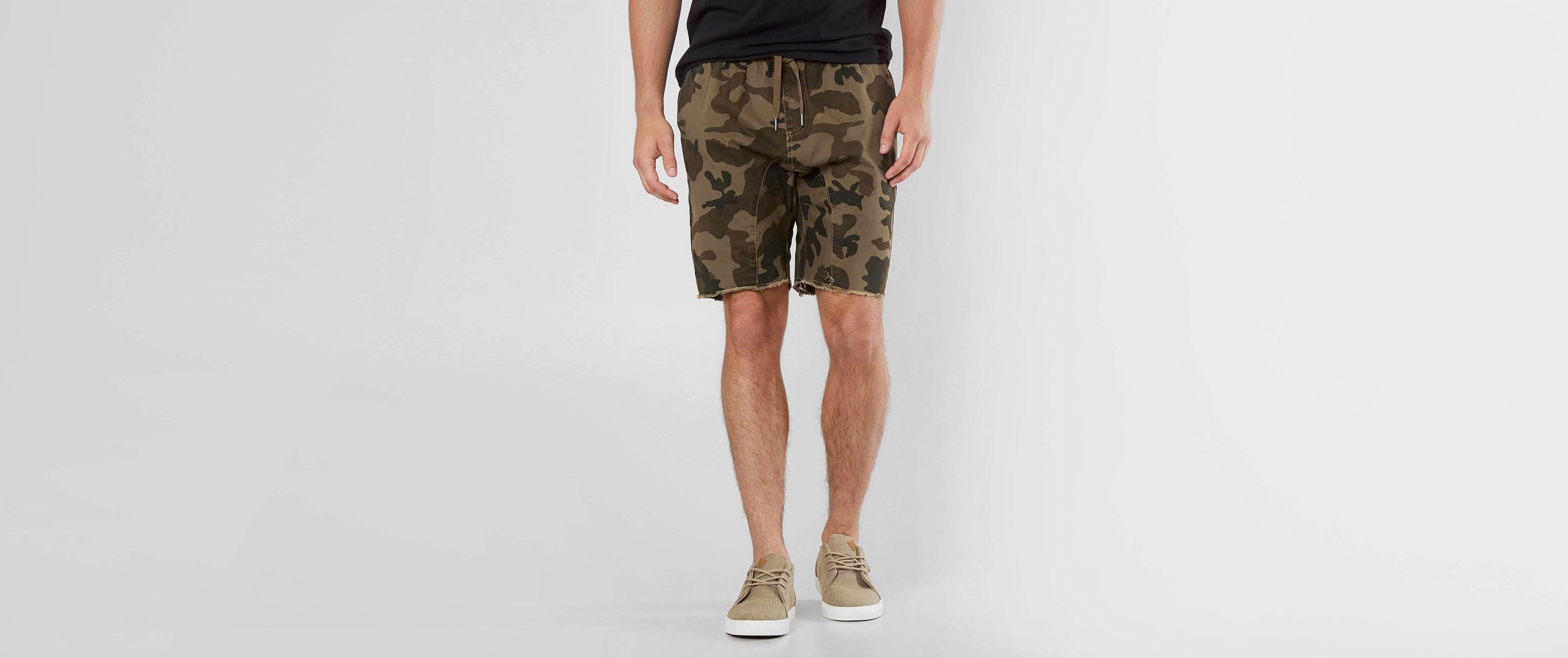 camo overall shorts mens