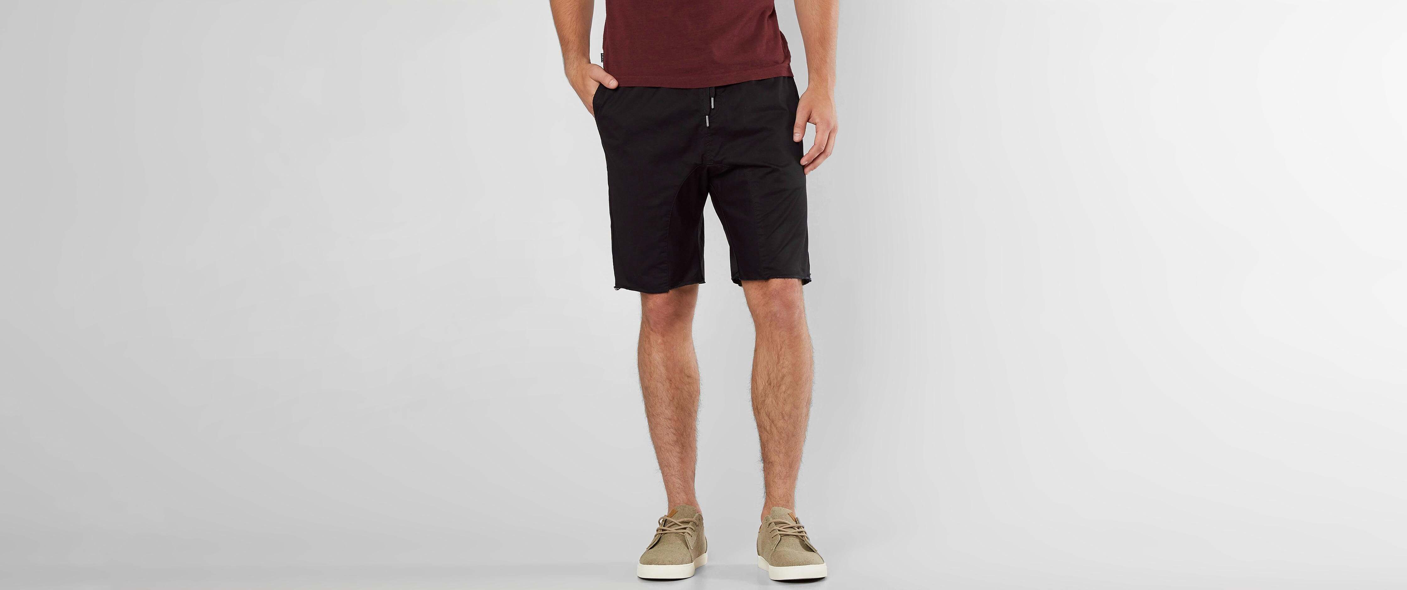 black frayed shorts
