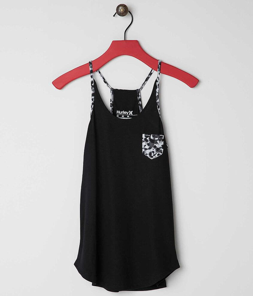 Girls - Hurley Racer Back Tank Top front view