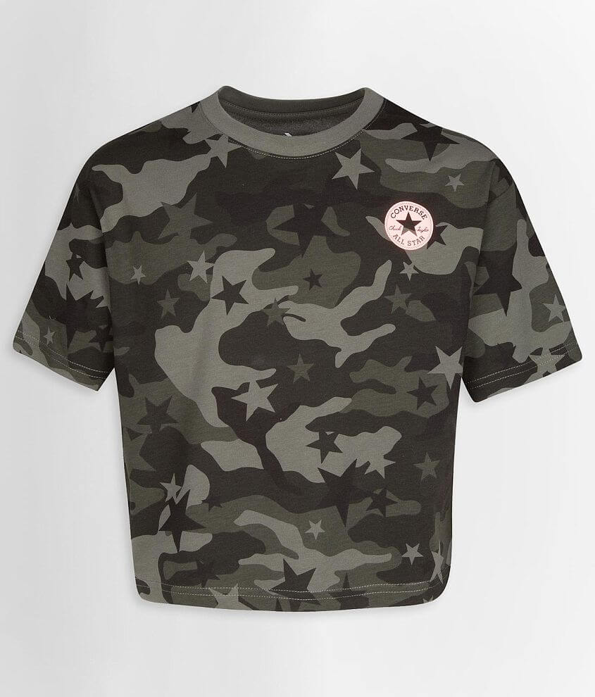 Hassy Vask vinduer Forurenet Girls - Converse Star Camo T-Shirt - Girl's T-Shirts in Shadow Green |  Buckle