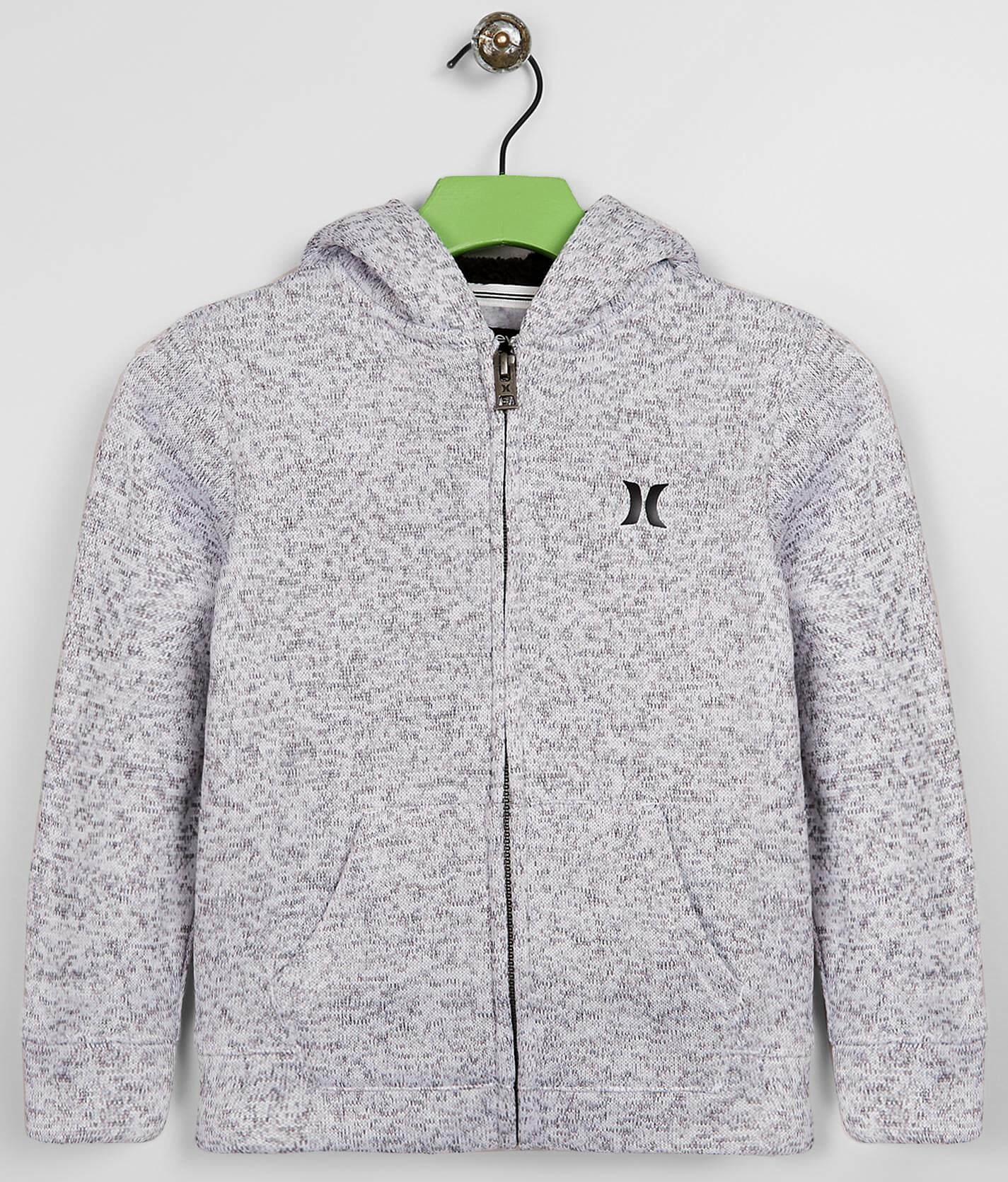Hurley Jungen Fleece-Pullover – Weicher Sweatshirt Mit Kängurutasche & Gerippten Bündchen