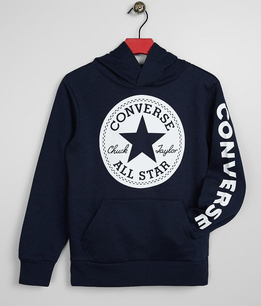 Boys - Converse Script Hooded Sweatshirt front view