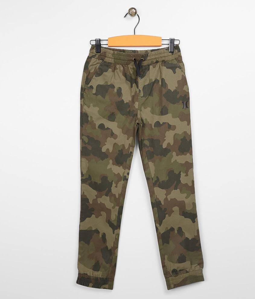 Boys - Hurley Camo Tapered Jogger Pant front view