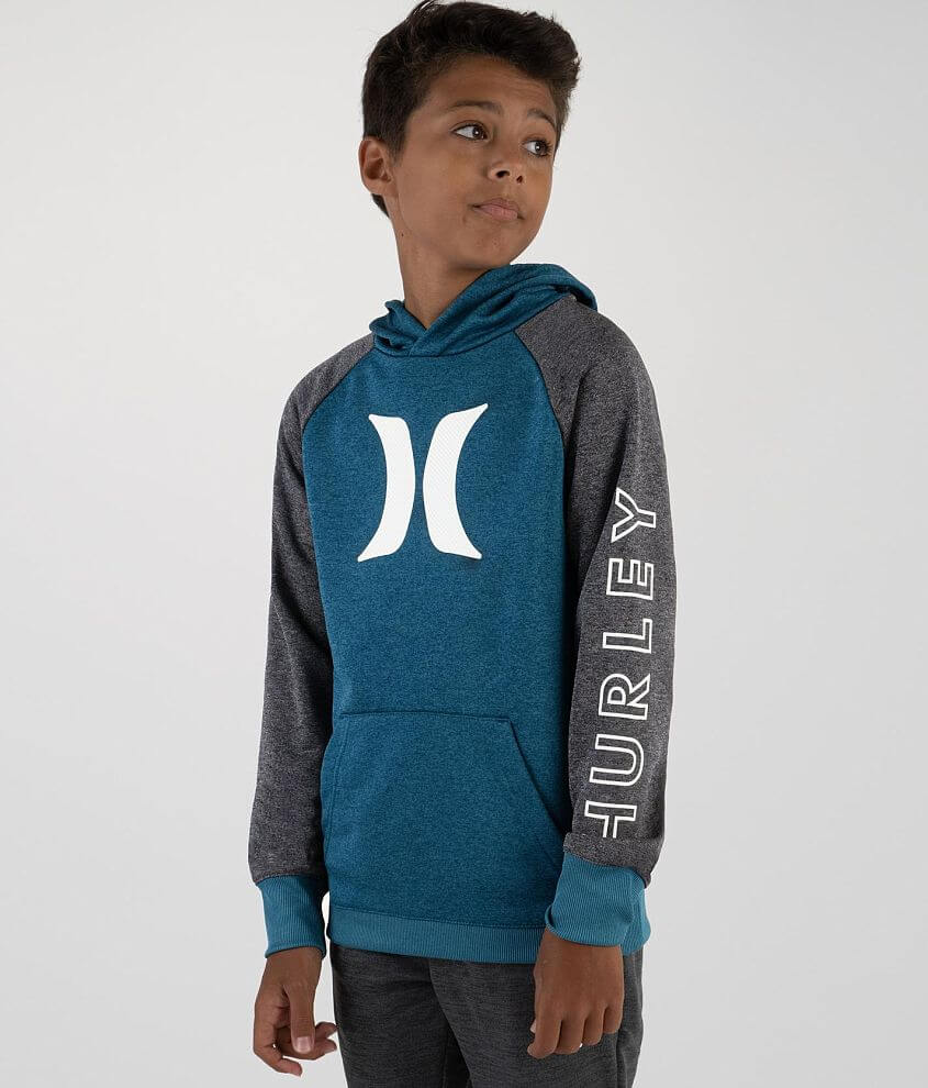 Boys Hurley Solar Icon Dri FIT Hooded Sweatshirt Boy s