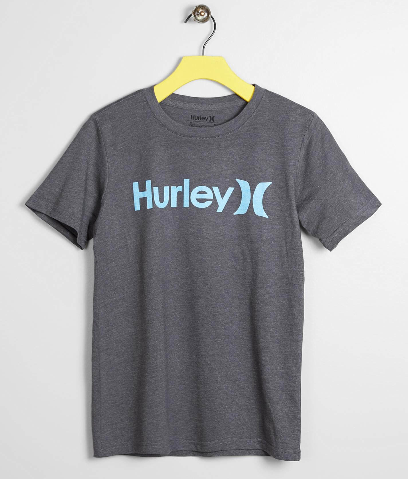 Camiseta Hurley One And Only Para Niños - Manga Corta, Diseño Básico Con Logo Serigrafiado