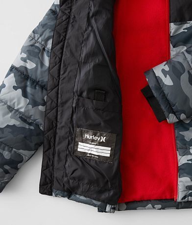 Hurley Boys - Summit Hooded Puffer Coat misc detail 1 view