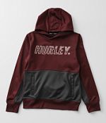 Boys Hurley Solar One Only Hoodie Boy s Sweatshirts in Dark Beetroot Heather Buckle