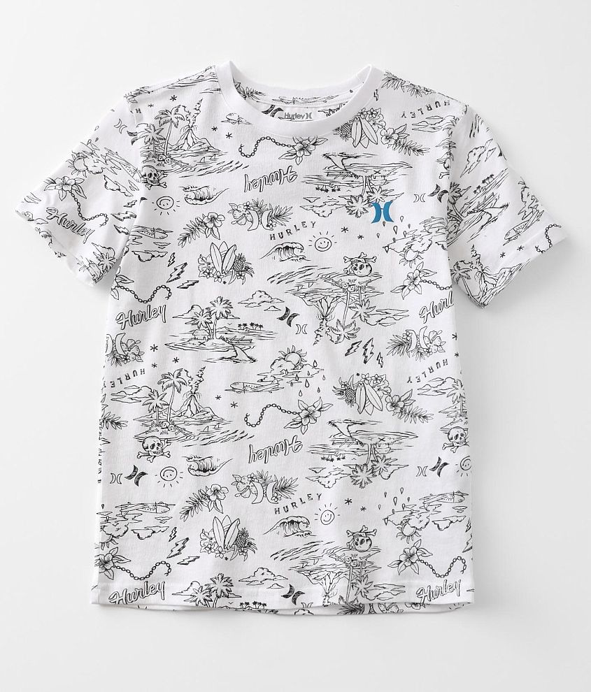 Crack pot een schuldeiser impliceren Boys - Hurley Tropical T-Shirt - Boy's T-Shirts in White | Buckle