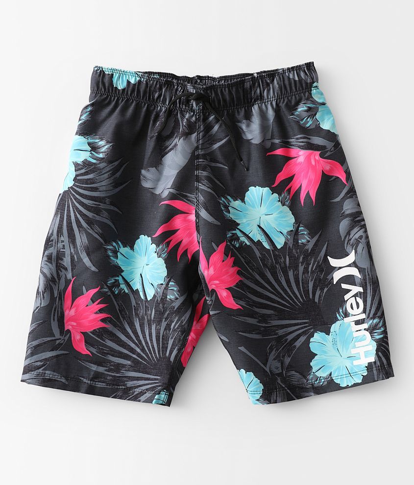 Boys - Hurley Tropical Floral Swim Trunks front view