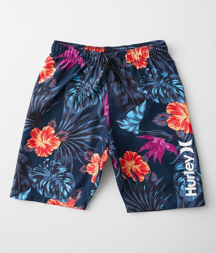 Boys - Hurley Tropical Floral Swim Trunks front view