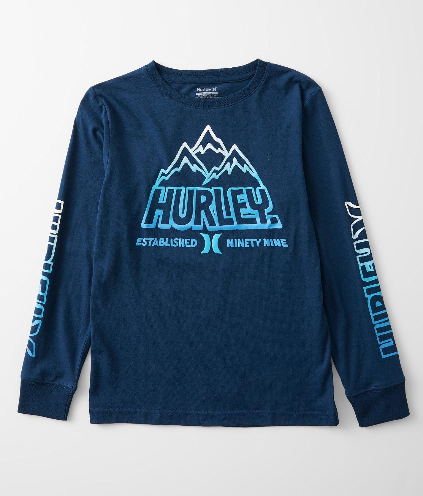 Hurley Graphic Tee Classic T-shirt Logo Soft Cotton Royal Blue