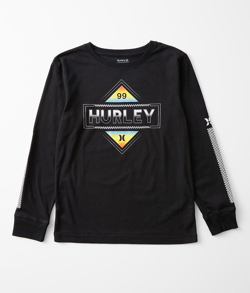 Boys - Hurley Check Box T-Shirt - Boy's T-Shirts in Black | Buckle