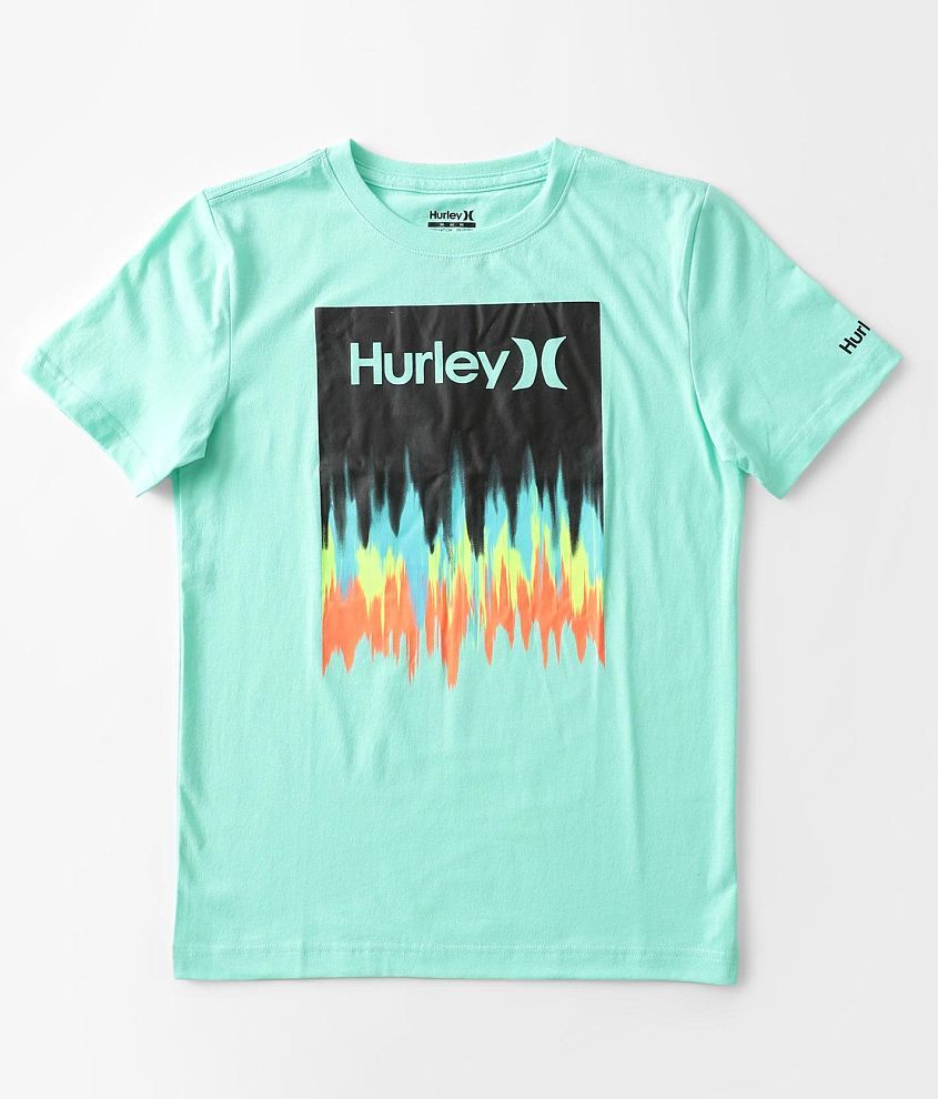 Boys Hurley Ascend II T Shirt Boy s T Shirts in Green Glow Buckle