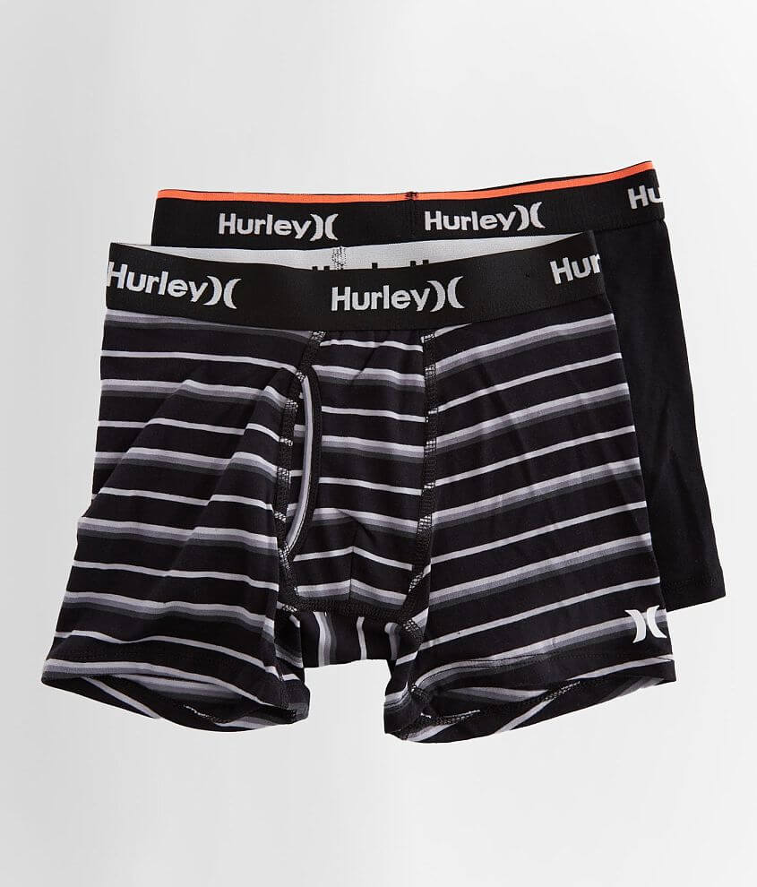 Boys - Hurley 2 Pack Pinstripe Boxer Briefs front view