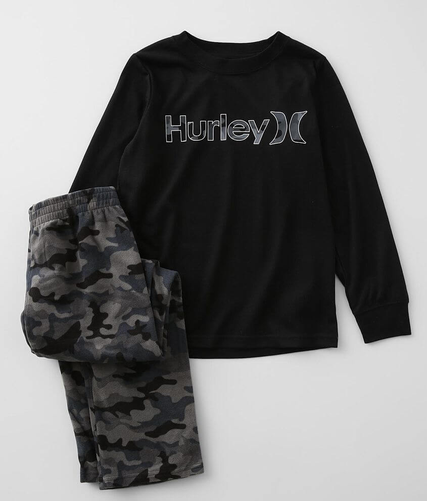 Boys - Hurley Camo 2 Piece Pajama Set front view