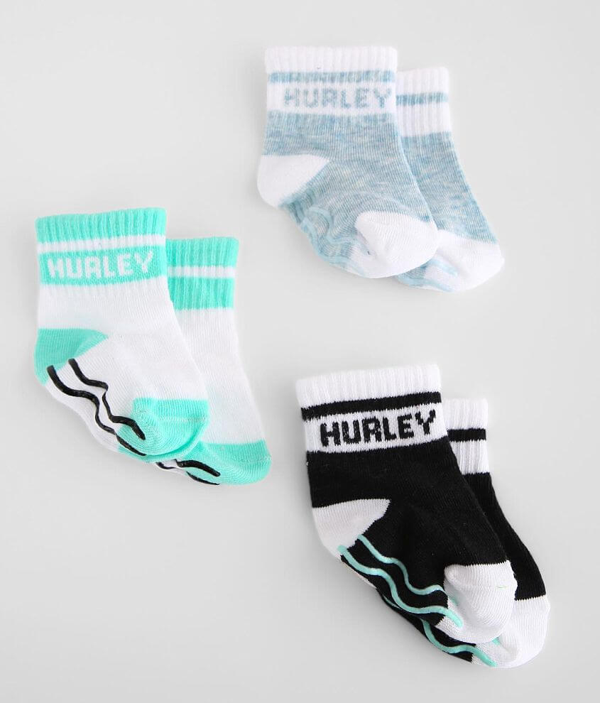 Baby - Hurley 3 Pack Gripper Block Socks front view