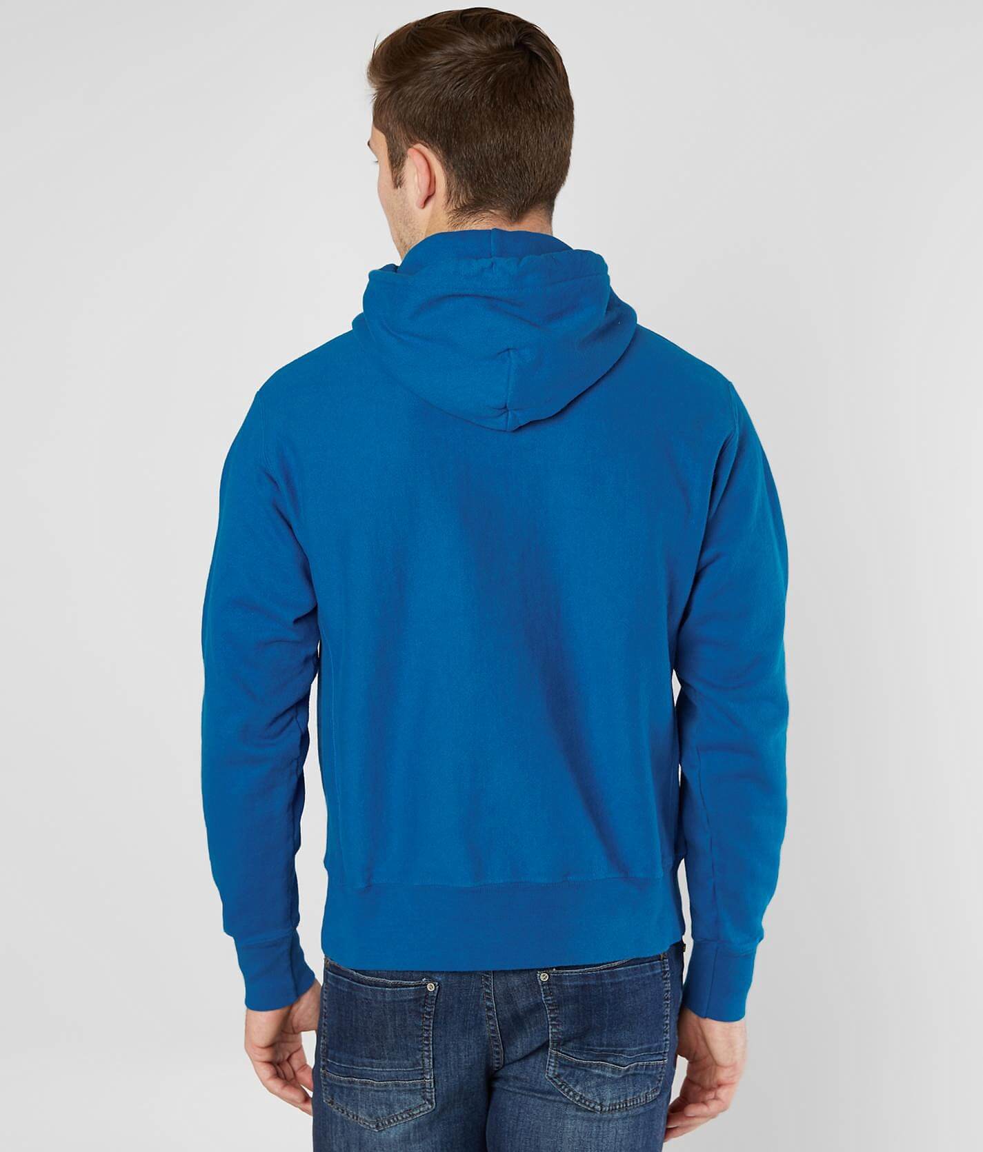 deep hotline blue champion hoodie