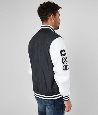 Champion&#174; Satin Baseball Jacket BACK