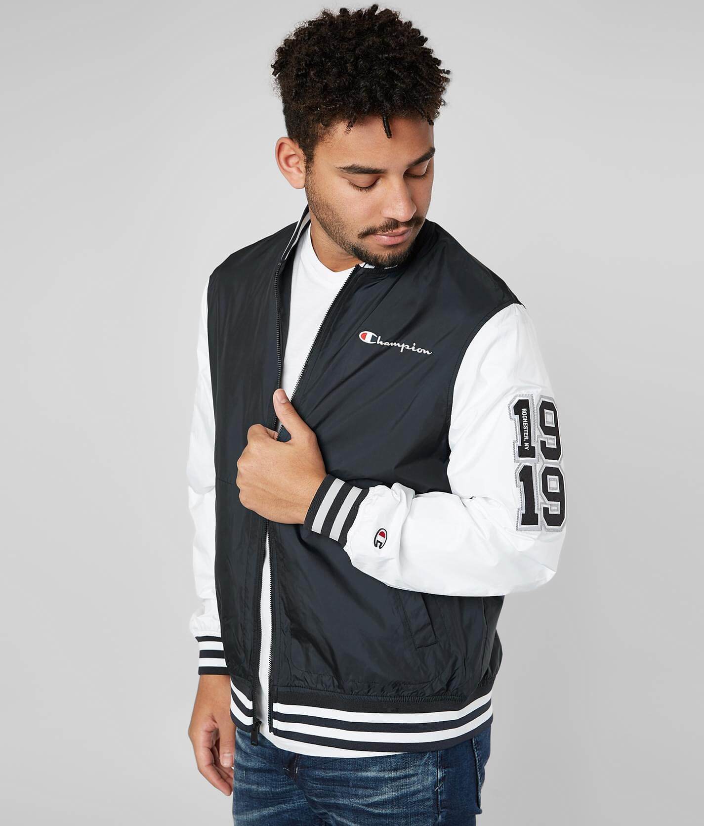 champion satin baseball jacket