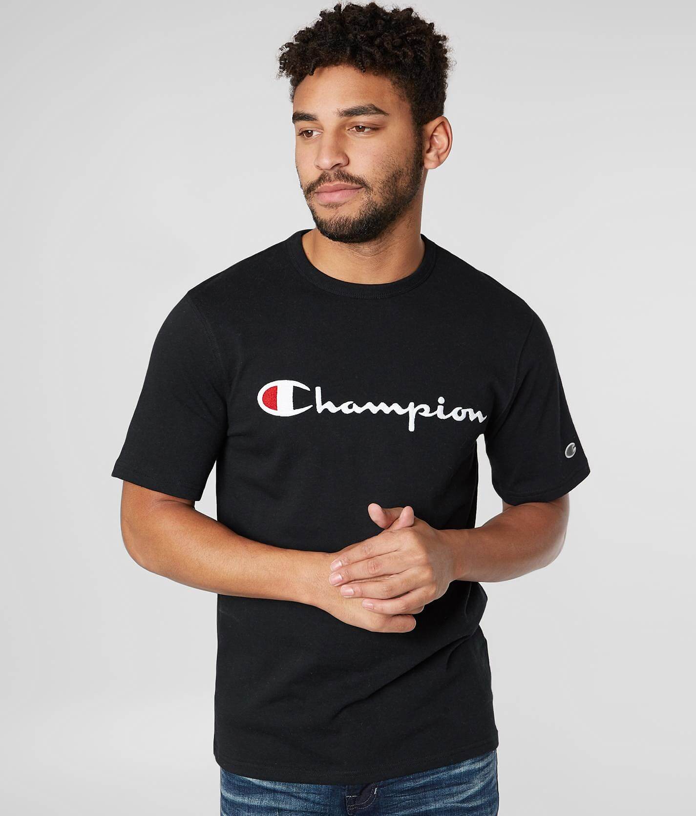 black champion t shirt mens