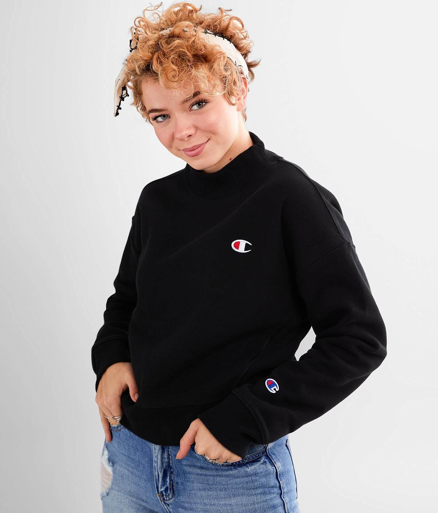 Champion mock clearance neck sweater