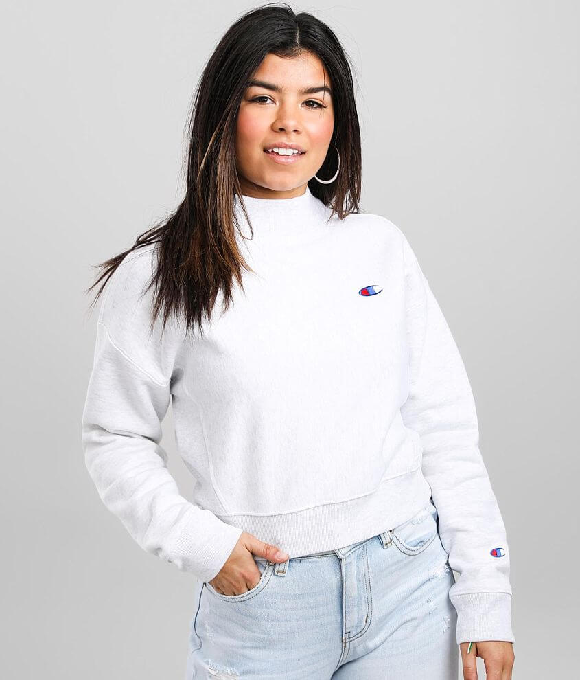 Champion grey cropped sweatshirt online