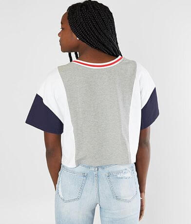 Champion&#174; Color Block Cropped T-Shirt back view