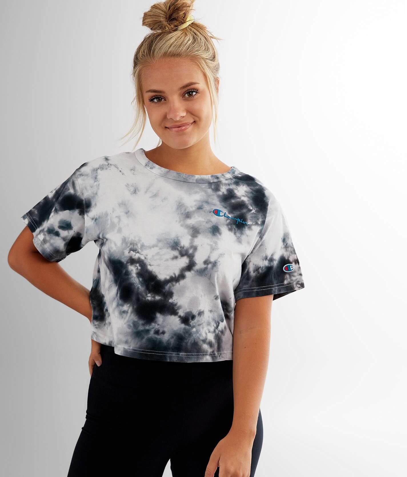 dayglodiva Reworked Houston Texans Tie Dye Crop Top T-Shirt, Bleach Dyed Cropped Graphic Tee, Handmade T Shirt, Tailgate Gear, Size S Small & M Medium