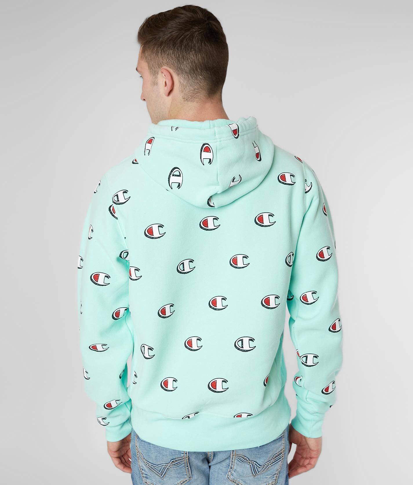 champion hoodie waterfall green