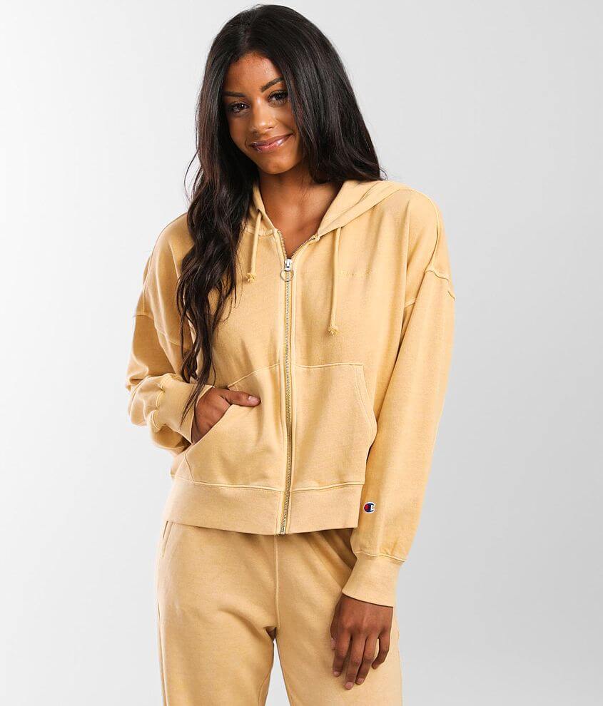 Champion® Lightweight Fleece Hoodie - Women's in Vintage Dye Gold Buttercu | Buckle