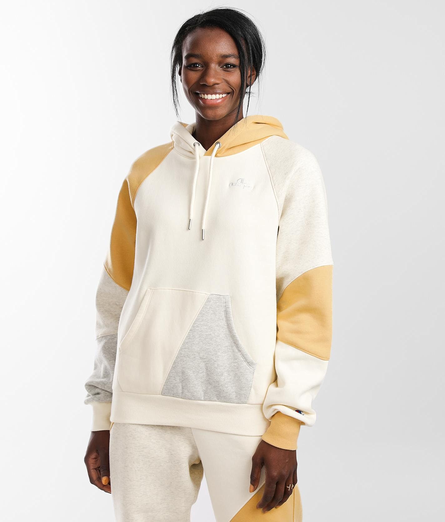 Champion® Classic Patch Hooded Sweatshirt - Women's Sweatshirts in