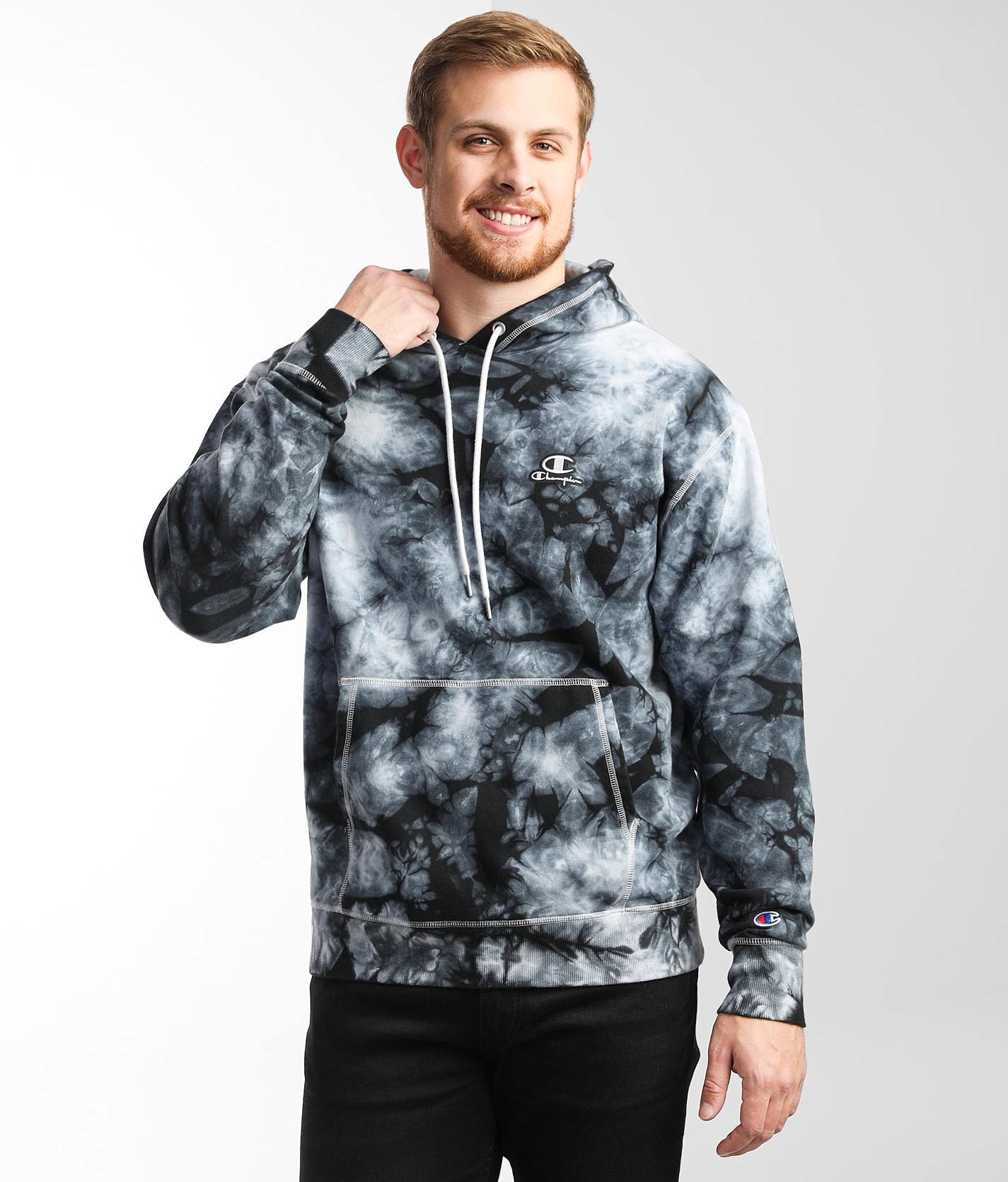 Champion Galaxy Hooded Sweatshirt Men s Sweatshirts in Galaxy Dye White Buckle