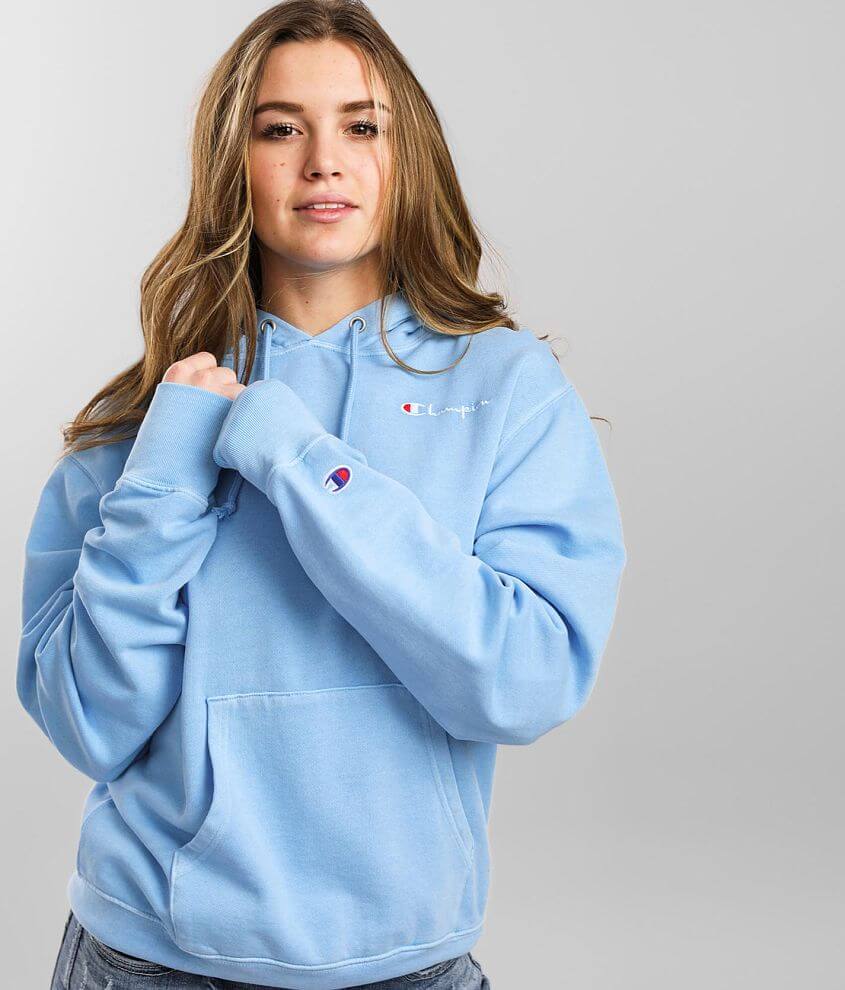 Blue champion hot sale hoodie womens