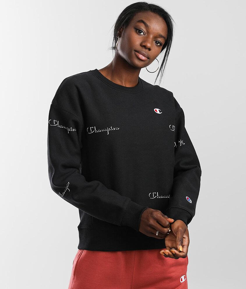 Black champion crewneck womens new arrivals