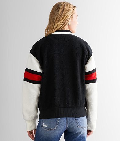 Champion&#174; Teddy Fleece Bomber Jacket back view