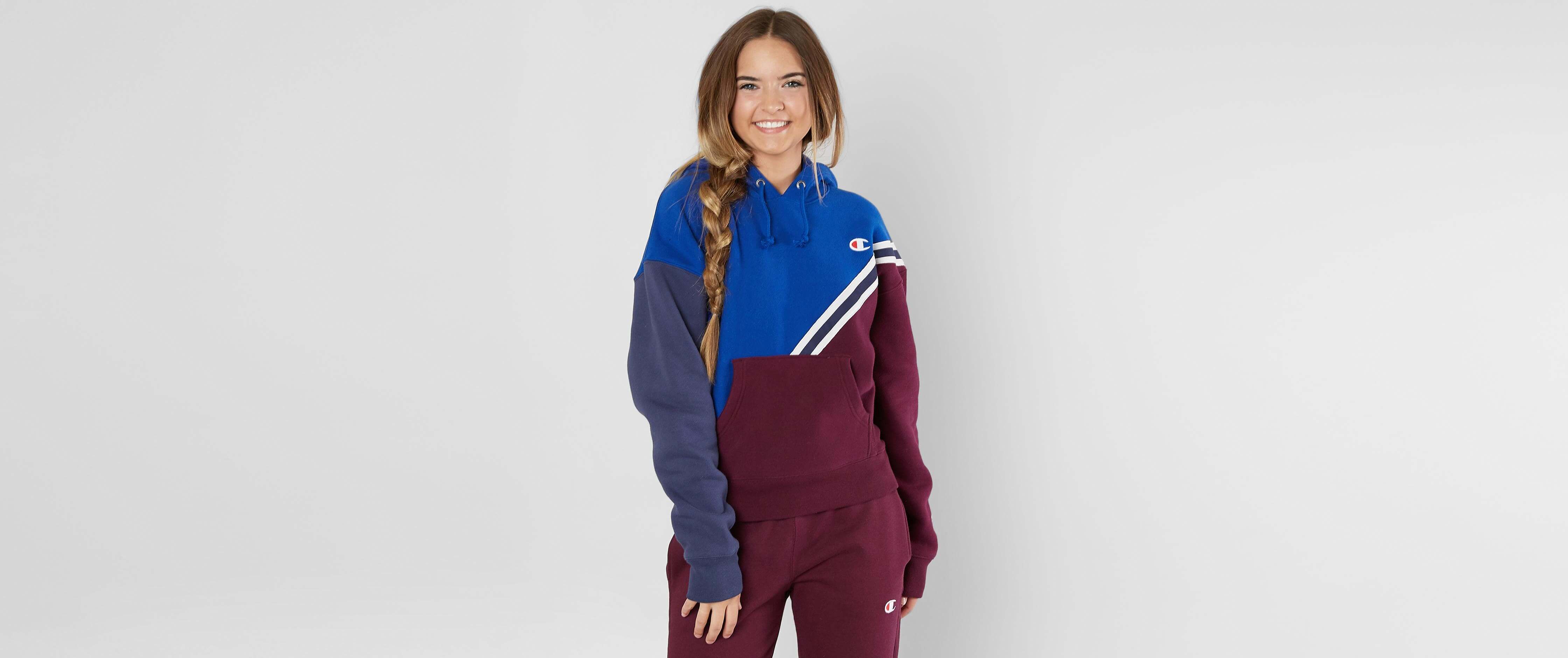 champion colorblock hoodie sweatshirt