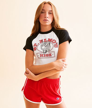 Champion® St. Elmo's High Baby Cropped T-Shirt front view