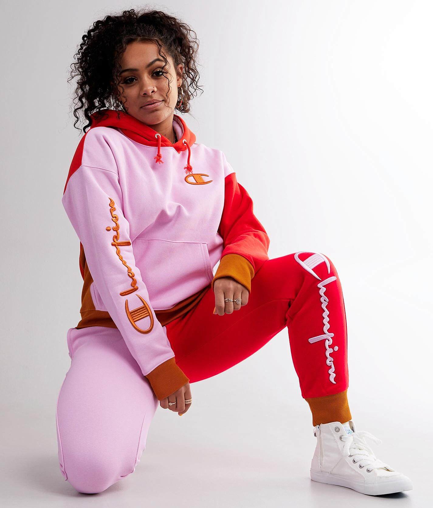 champion colorblock hoodie women's