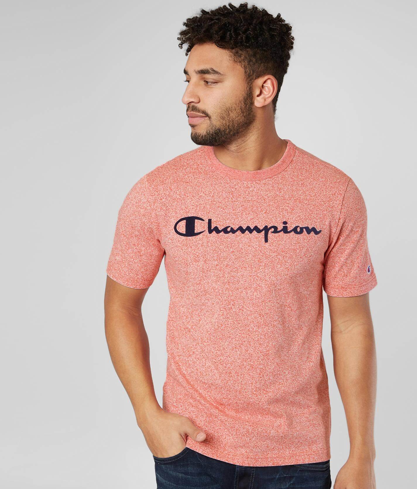 mens pink champion t shirt