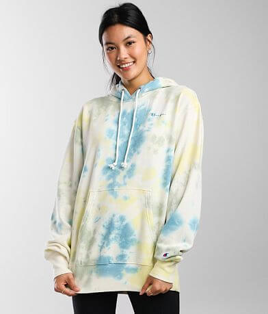 Champion® Sunwash Hooded Sweatshirt front view
