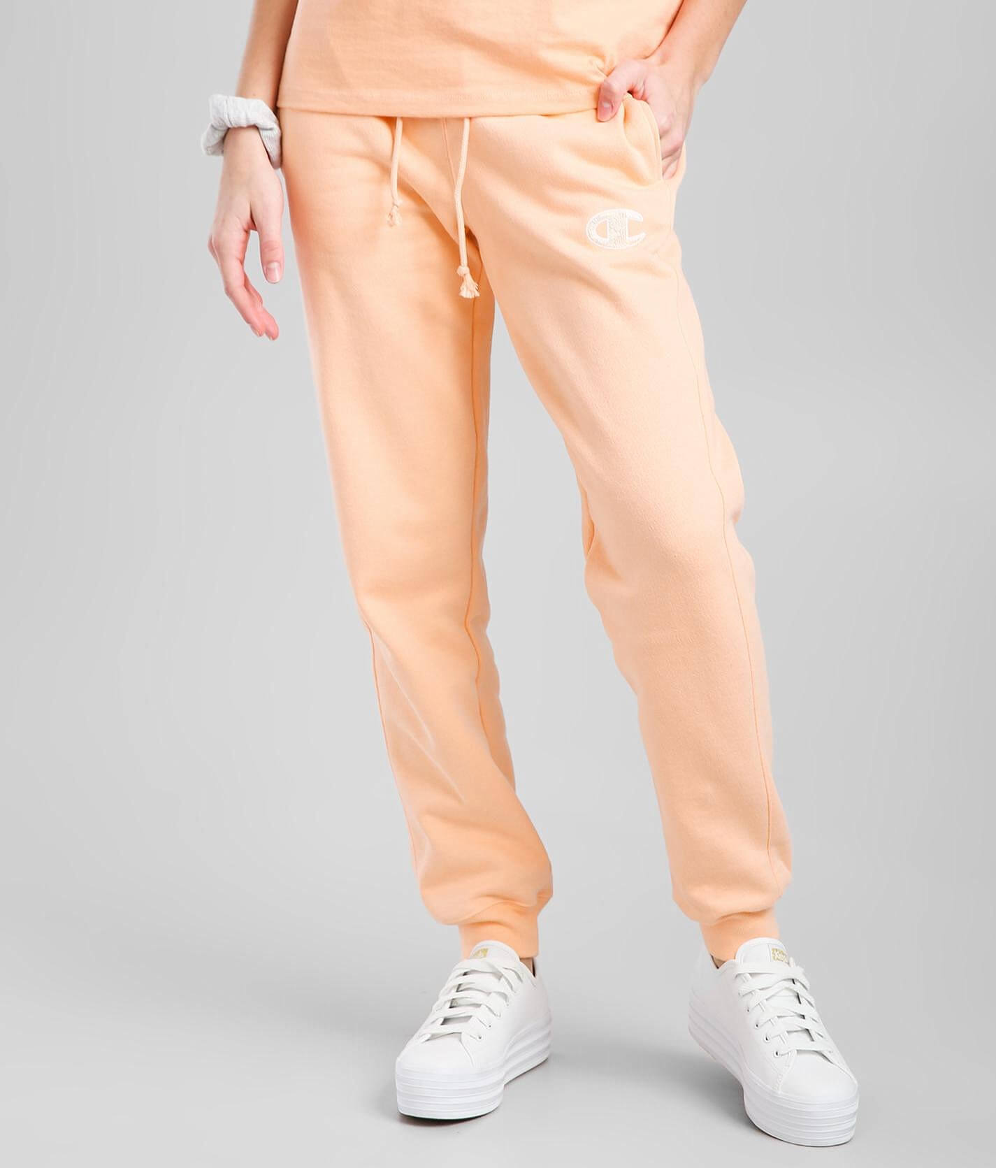 champion reverse weave joggers pink