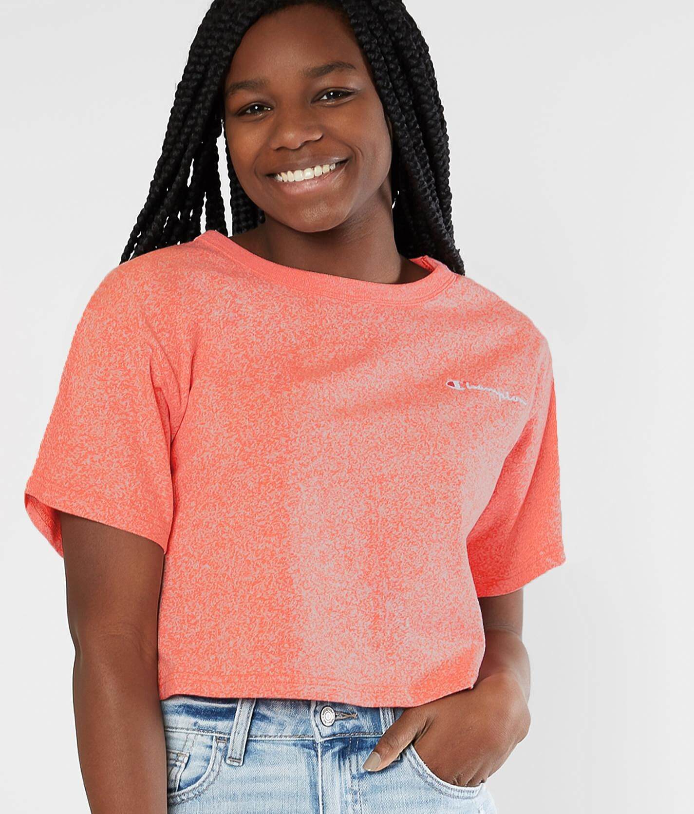 champion t shirt womens orange