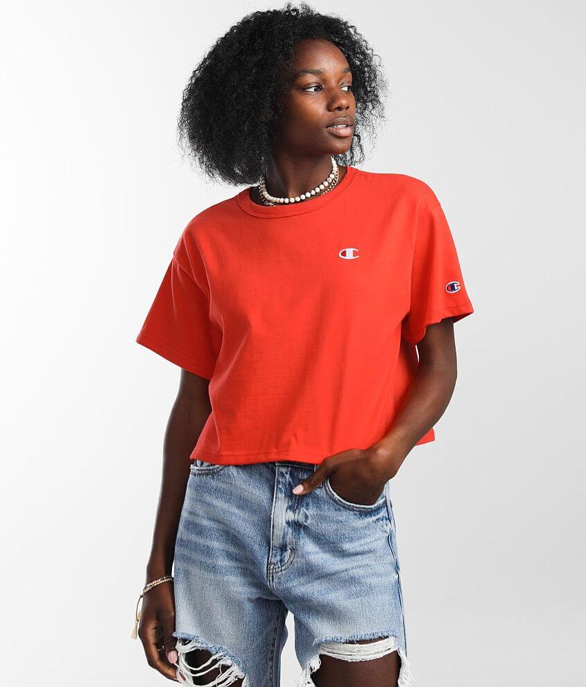 Red champion store heritage shirt