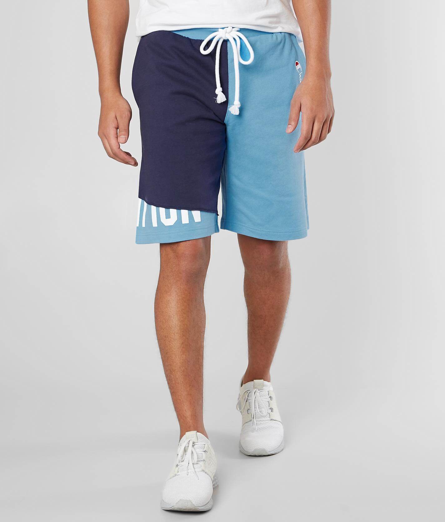 champion reverse weave shorts teal