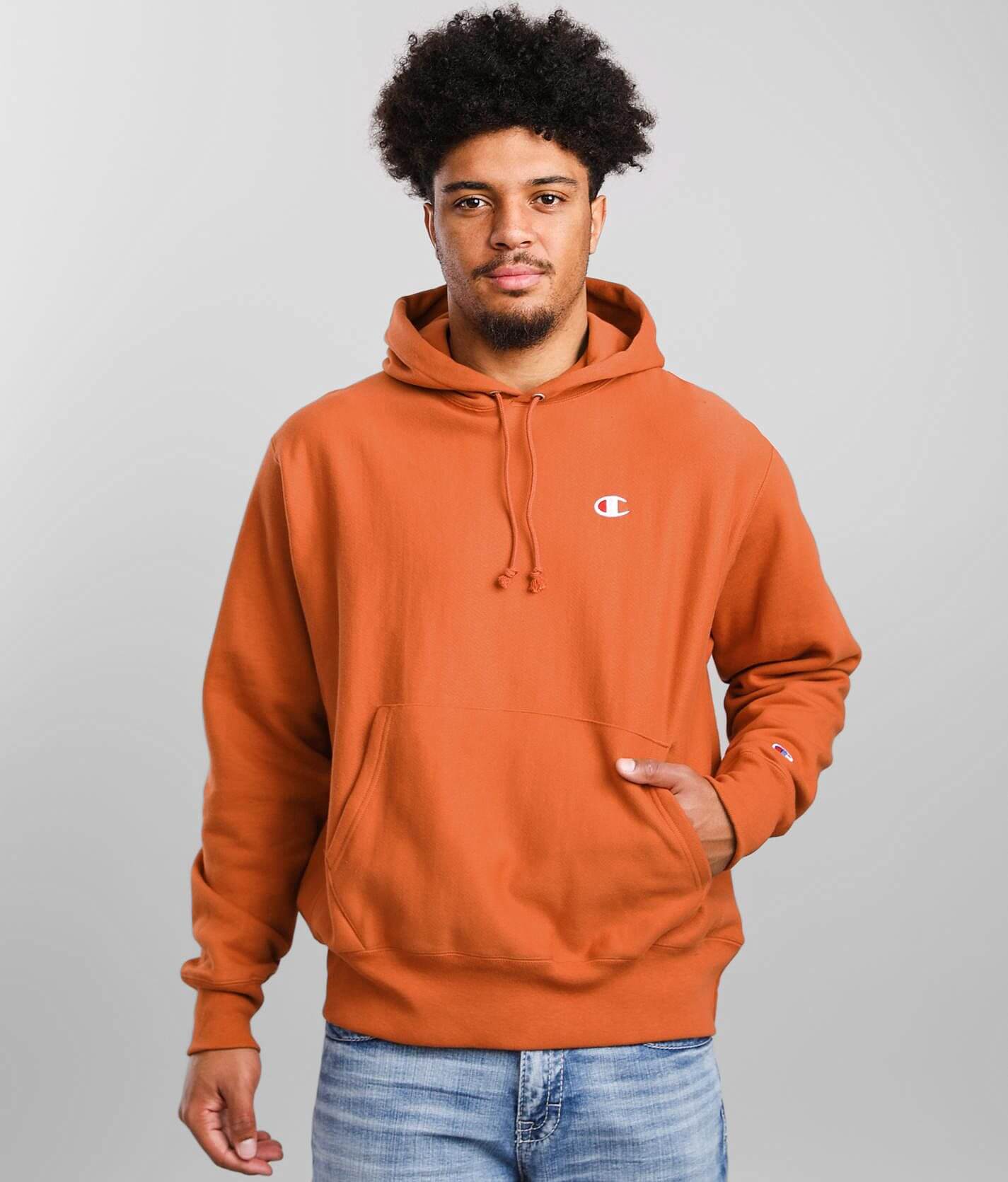 Sweat champion orange homme sale