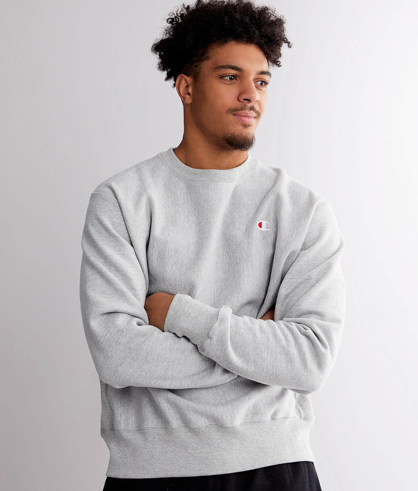 reverse weave crewneck