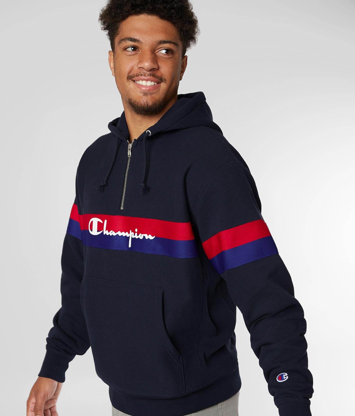 champion striped hoodie