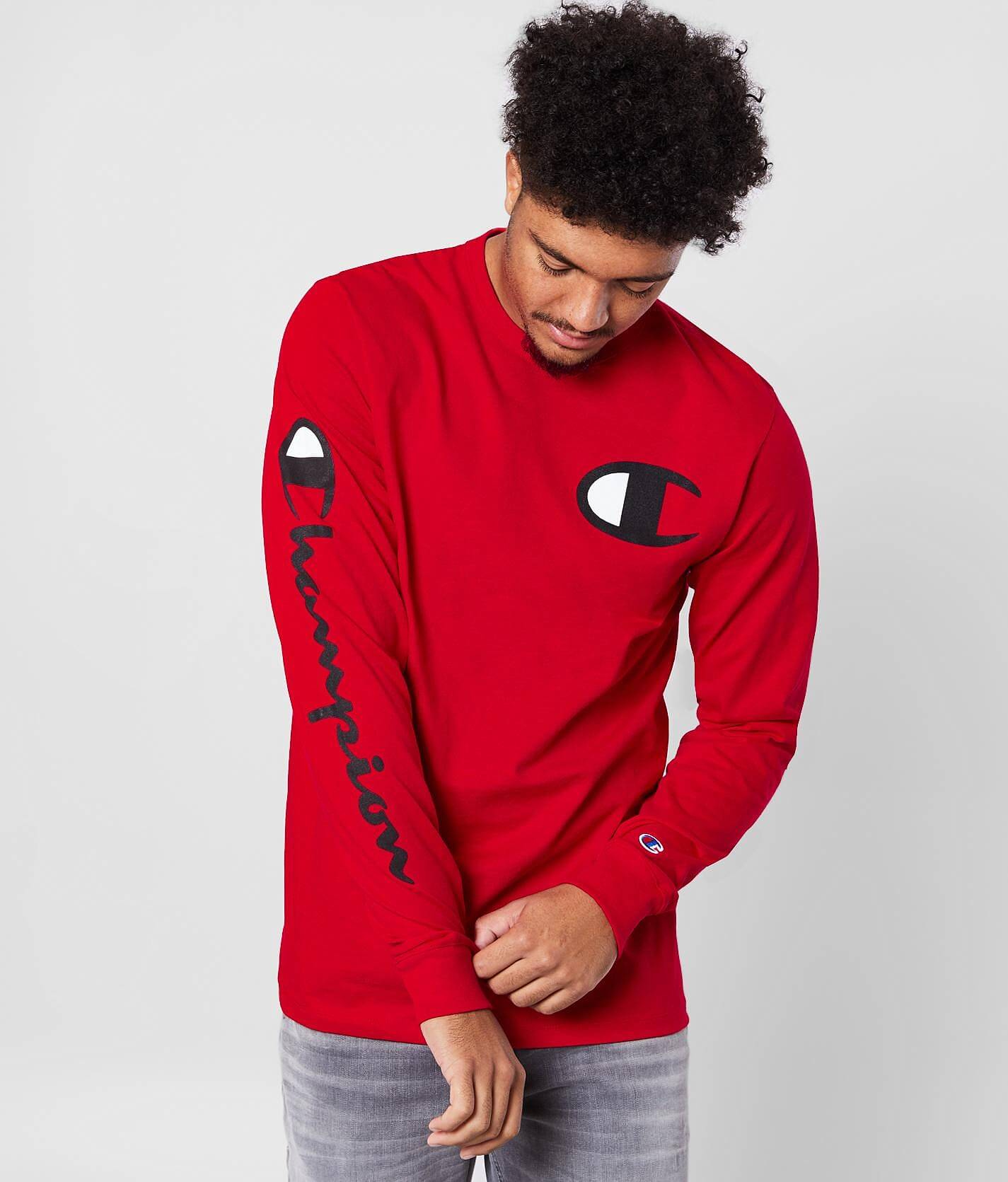 red champion long sleeve