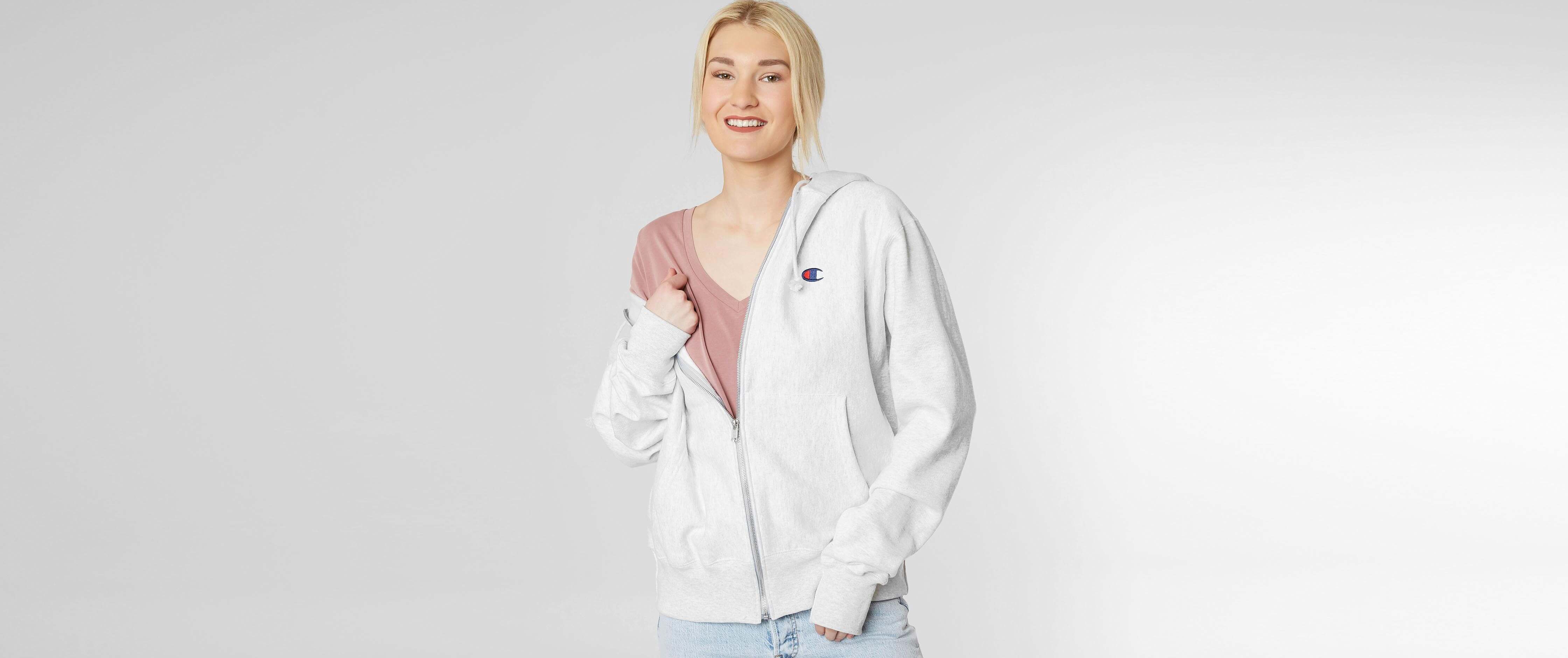 champion hoodie womens silver