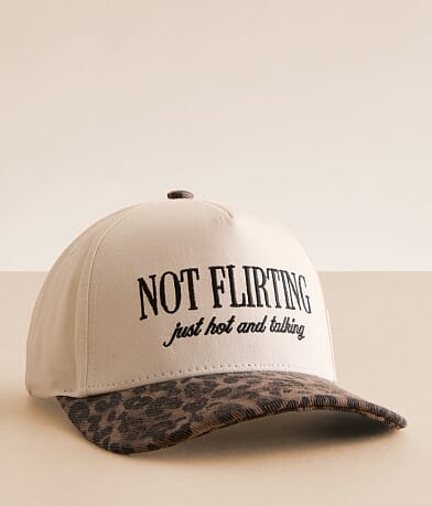 The Happiest Not Flirting Baseball Hat front view